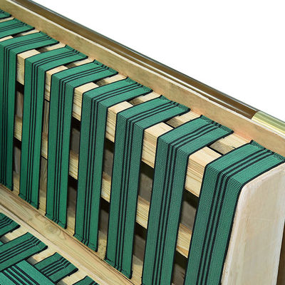 緑の家具製造販売業の伸縮性があるウェビング2.5mmのゴム製椅子のウェビングの革紐